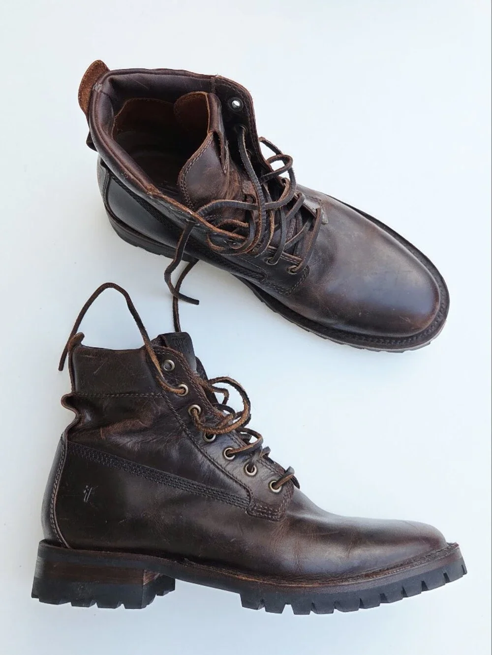 Frye Men's Union Leather Work Boots Brown Size 9.5